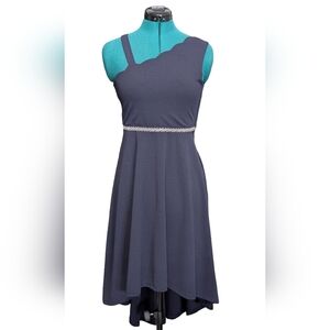 Xtraordinary Girls Navy Asymmetrical High Low Formal Dress